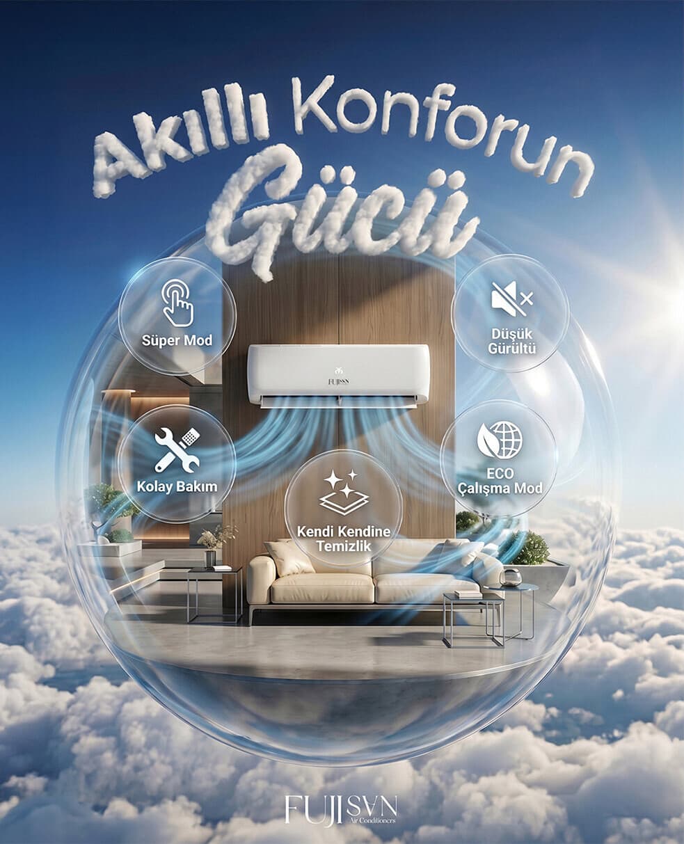 Bulutların üzerinde akıllı konfor temasını anlatan Fujisan görseli